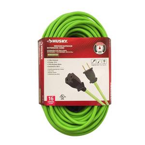 lot 53595 image: Husky 25 ft. 162 IndoorOutdoor Extension Cord, Green