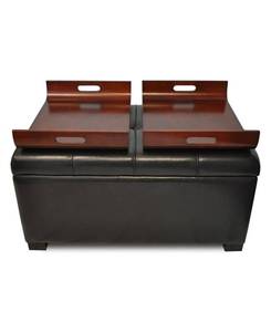 lot 55928 image: Convenience Concepts Designs4Comfort Storage Ottoman With Trays