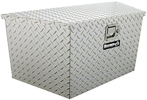 lot 55957 image: Buyers Products-1701385 Diamond Tread Aluminum Trailer Tongue Truck Box (18.5x15x4937 Inch) - Silver