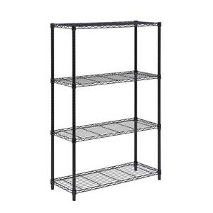 lot 55962 image: Honey-Can-Do 4 Tier Shelving Unit Black