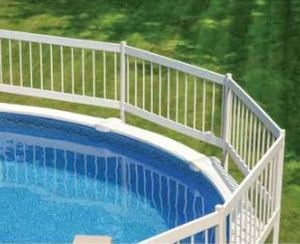 lot 53568 image: ABOVE-GROUND POOL FENCE KIT 8 SECTION - WHITE