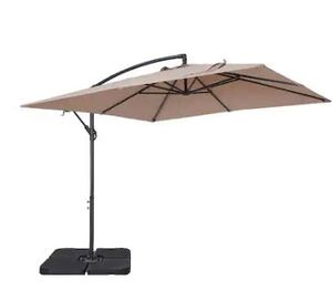 lot 55872 image: 8.2x8.2ft BEIGE OUTDOOR PATIO OFFSET UMBRELLA