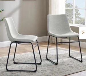 lot 55899 image: GREY NEWINGTON DINING CHAIR SET OF 2