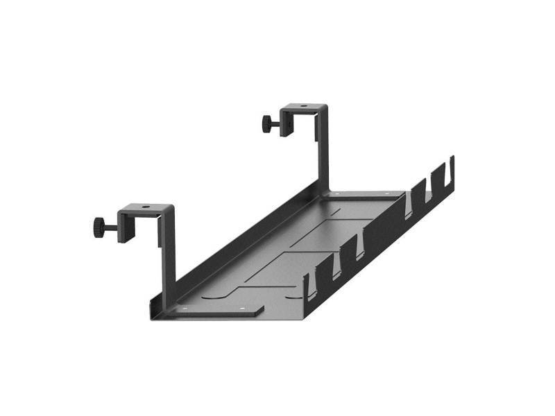 lot 43983 image: Monoprice Cable Tray Organizer - Black Under Desk Cord Management, Ideal For Work Computer Tables, Home and Office Sit-Stand Desks - Workstream Collection MISSISING ONE HOOK