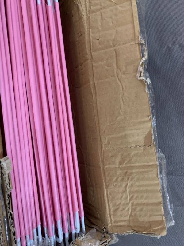 lot 43986 image: Portable Carton Clothes Closet Storage Unit Pink