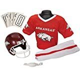 lot 53293 image: MISSING GLOVES, PANTS Franklin Sports Team Licensed Arkansas Razorbacks Deluxe Football Uniform Set
