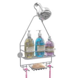 lot 59969 image: Bathroom Hanging Shower Caddy Shampoo Soap Organizer Shelf Modern Rust Resistant
