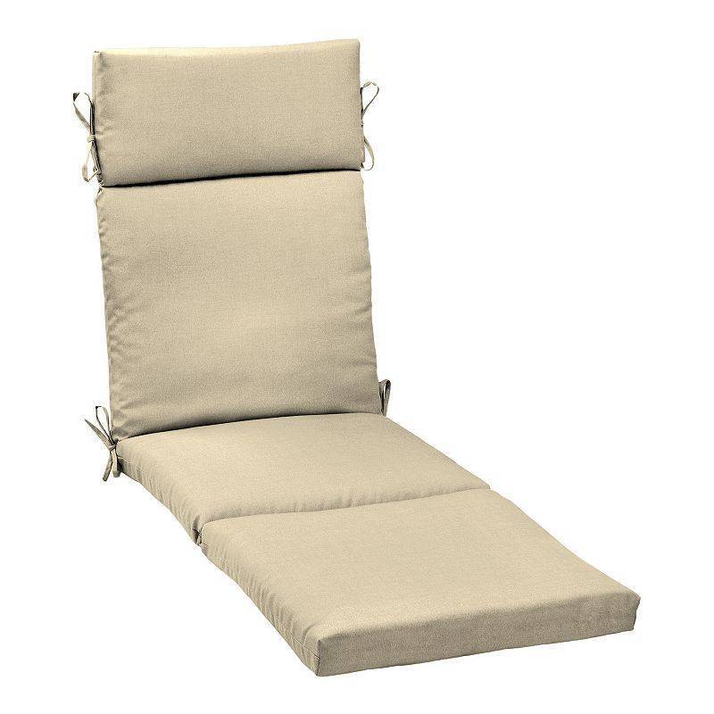 lot 29972 image: Arden Selections New Tan Leala Texture Outdoor Cartridge Chaise Cushion - 72 in L x 21 in W x 4 in H