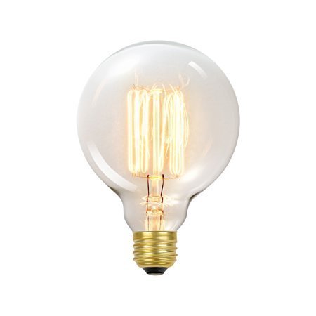 lot 58579 image: Globe Electric 60-Watt G30 Incandescent Filament Light Bulb, 01320 - Set of Two