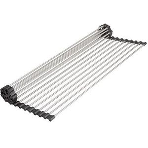 lot 1355 image: Breathe Essential  Over The Sink Roll-Up Dish Drying Rack & Foldable Trivet (Large Sinks - 20.5 x 15.7)