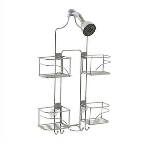 lot 1381 image: Zenna Home Expandable Over-the-Shower Caddy, Chrome