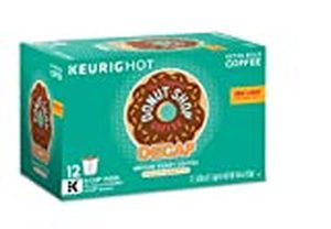 lot 1397 image: Donut Shop Medium Roast Decaf Single Serve for Keurig, Extra Bold, 12 Ct