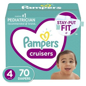lot 1452 image: Pampers Cruisers Active Fit Taped Diapers, Size 4, 70 ct