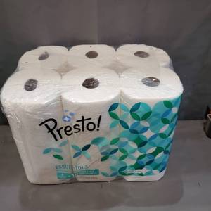 lot 1464 image: Amazon Brand - Presto Flex-a-Size Paper Towels, Huge Roll, 12 Count  30 Rolls