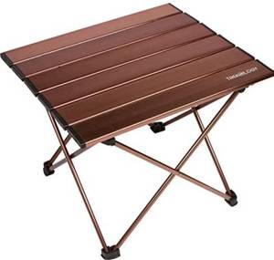 lot 1486 image: Trekology Portable Camping Side Tables with Aluminum Table Top Hard-Topped Folding Table in a Bag for Picnic, Camp, Beach, Boat, Useful for Dining & Cooking with Burner, Easy to Clean