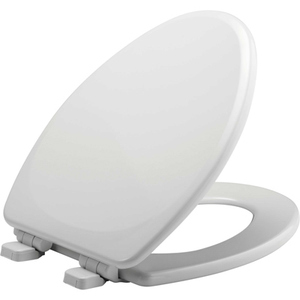 lot 1647 image: Bemis 258140 Elongated Slow Closing Toilet Seat, White
