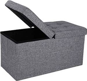 lot 1662 image: Grey Collapsible Ottoman