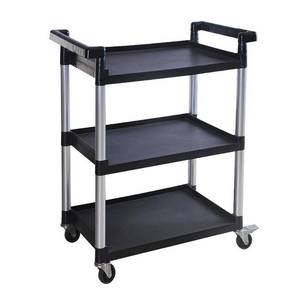 lot 1664 image: MaxWorks 80774 3-Shelf Utility Plastic Cart With Wheels, 225 lb (Maximum Capacity)