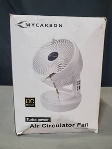 lot 1666 image: MYCARBON CHYCARBON DC MOTOR Turbo power Air Circulator Fan Model FS01-DC