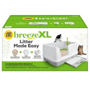 lot 1672 image: Purina Tidy Cats Non Clumping Litter System, Breeze XL All-in-One Odor Control & Easy Clean Multi Cat Box