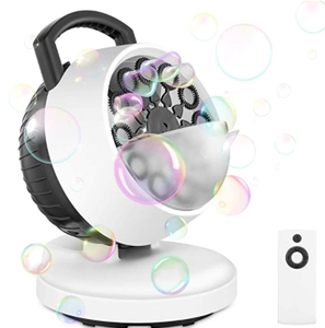 lot 1399 image: Easife Bubble Machine for Parties Kids Portable Professional Automatic Rechargeable Bubble Blower Machine with Remote Adjusted Direction&Oscillation Powered by plug inBattery Operated Outdoor&Indoor