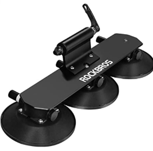 lot 1413 image: ROCKBROS Suction Cup Bike Rack for Car Roof Top Sucker Bike Rack Quick Release Aluminium Alloy Bike Carrier with Sucker for 1 Bike