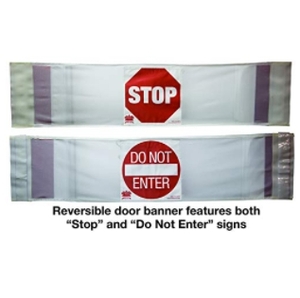 lot 1481 image: SECURE DOOR GUARD SAFETY BANNER LOT OF 3