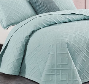 lot 1556 image: CHIXIN HOME BED SET BLUE 102X118INC