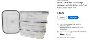 lot 1559 image: MASON 8PC GLASS CONTAINER SET
