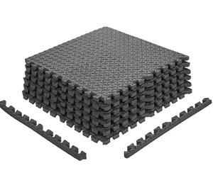 lot 1580 image: Puzzle Exercise Mat Interlocking Tiles MMA Exercise Gymnastics Home Gym Flooring
