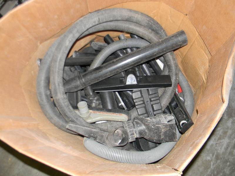lot 299 image: Box of Shop Vac Hoses and Accessories