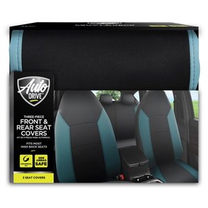 lot 69740 image: Auto Drive 3 Piece Teal Dream Full Vehicle Car Seat Cover Set, 806517