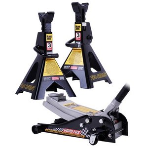 lot 69816 image: Torin 3 Ton Bundle with 2 Stands and Low Pro Jack