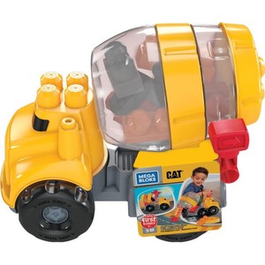 lot 69821 image: Mega Bloks CAT Cement Mixer with Big Building Blocks, Buildng Toys for Toddlers (9 Pieces)
