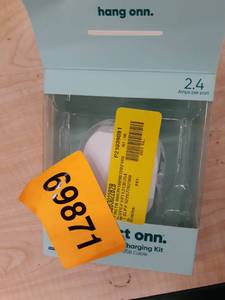 lot 69871 image: Onn. Dual-port Wall Charging Kit With Usb-c To Usb Cable