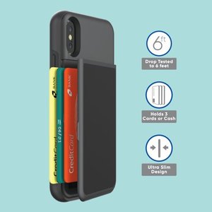 lot 69905 image: onn. Slim Card Case for iPhone X, iPhone XS