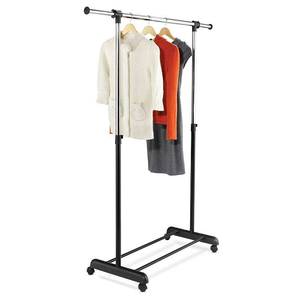 lot 19744 image: Honey Can Do Adjustable Garment Rack with Extendable Bar