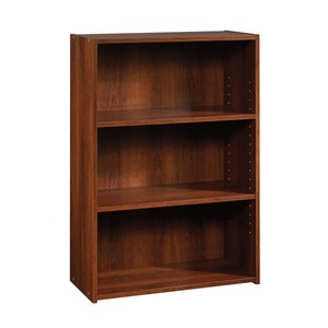 lot 19816 image: Sauder Beginnings 3 Shelf Bookcase in Brook Cherry