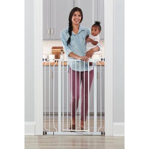 lot 19824 image: Regalo Easy Step� Extra Tall Walk Thru Baby Gate, Includes 4-Inch Extension Kit, 4 Pack of Pressure Mount Kit and 4 Pack Wall Cups and Mounting Kit
