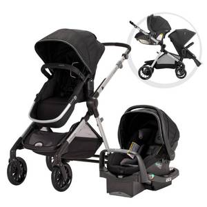 lot 19888 image: Evenflo Pivot Xpand Modular Travel System with Safemax Infant Car Seat-Stallion