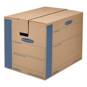 lot 19896 image: Bankers Box SmoothMove MovingStorage Box, Extra Strength, Large, 18w x 18d x 24h, Kraft