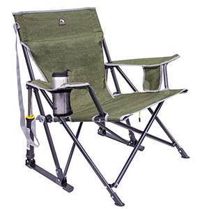 lot 19921 image: GCI Outdoor Kickback Rocker Portable Rocking Chair & Outdoor Camping Chair