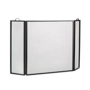 lot 19923 image: Classic Tri-Fold Flat-Guard Fireplace Fire Screen, 50W x 30H