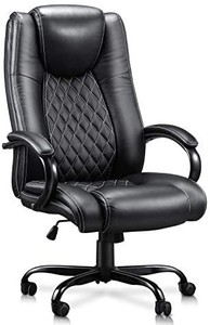 lot 19926 image: Big and Tall Office Chair 400 lbs, Executive Office Chair High Back, Leather Executive Office Chair Ergonomic Desk Chair with Thick Padded Armrest & Headrest