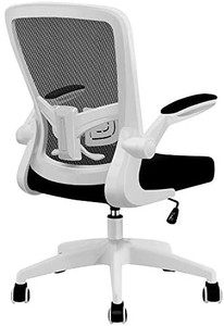 lot 19935 image: Office Chair, FelixKing Ergonomic Desk Chair with Adjustable Height and Lumbar Support Swivel Lumbar Support Desk Computer Chair with Flip up Armrests for Conference Room (White)
