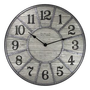 lot 19962 image: 27 Cooper Farmhouse Wall Clock Gray - FirsTime & Co.