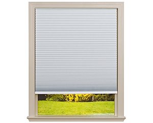 lot 42838 image: Redi Shade Easy Lift Trim-at-Home Cordless Cellular Blackout Fabric Shade (Fits Windows 43-60), 60 Inch x 64 Inch, White