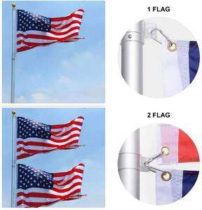 lot 19734 image: 30ft telescopic alum flag pole Kit Us American flag