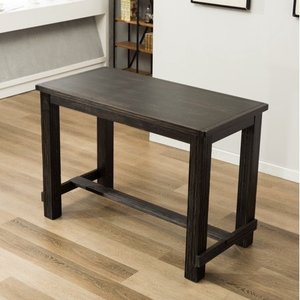 lot 2709 image: Roundhill Lotusville Rectangular Wood Bar Height Dining Table