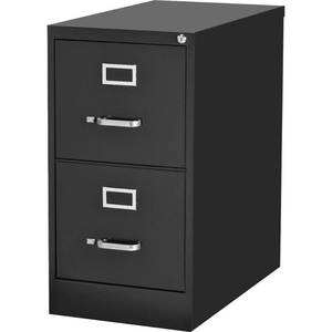 lot 2727 image: Lorell Vertical 2 Drawer Steel Lockable Filing Cabinet